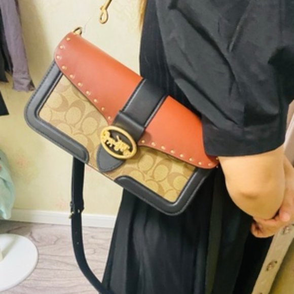 Coach Georgie Flap Carriage Bacchus Bag Shoulder Bag